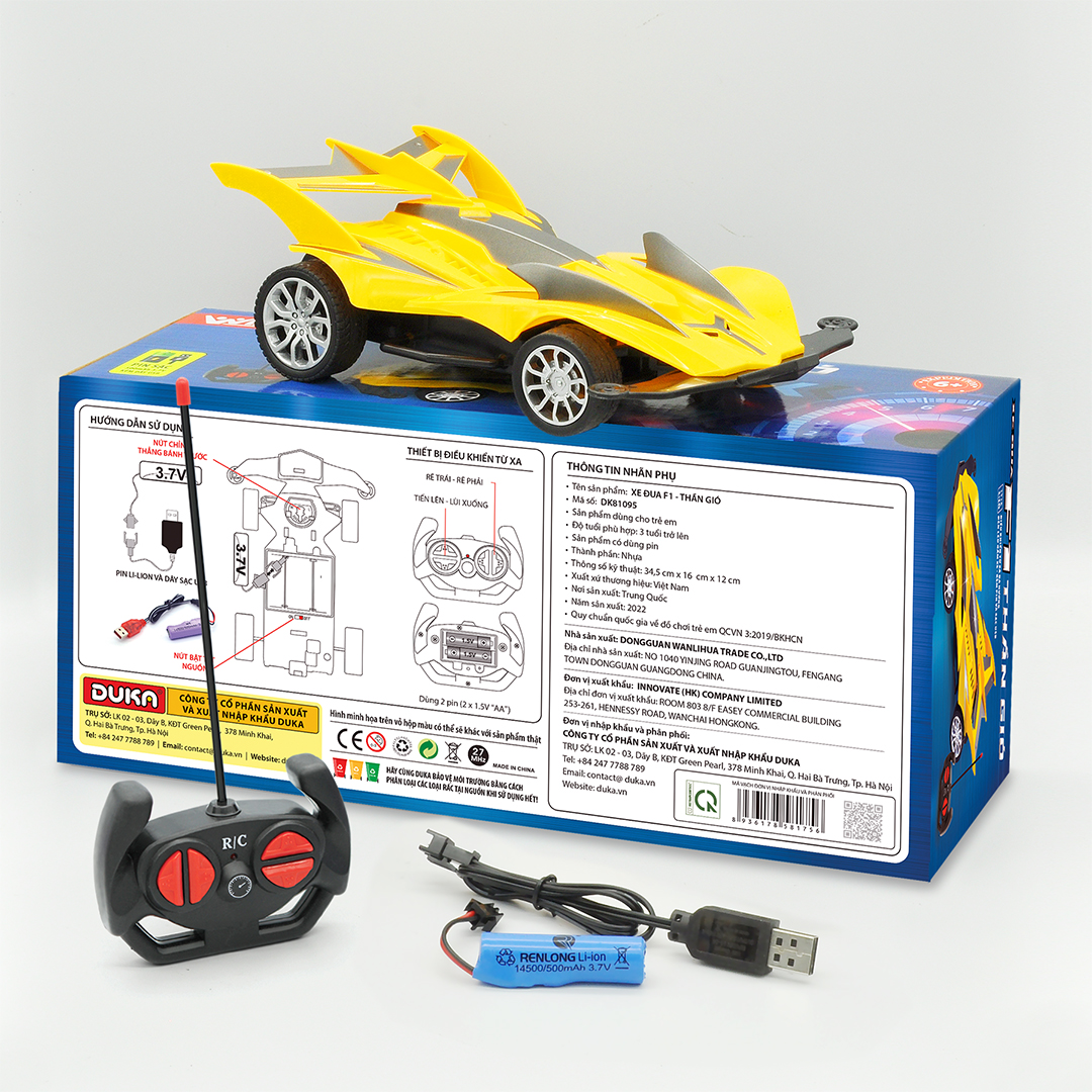 Đồ Chơi Duka Xe Đua F1 Điều Khiển Từ Xa - Thần Gió DK81095
