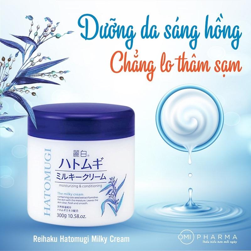 Combo Dưỡng Da Trắng Hồng Kết Hợp Kem Dưỡng, Xịt Khoáng, Kem Chống Nắng Nâng Tone Hatomugi TẶNG Mặt Nạ Tính Chất Vàng NB