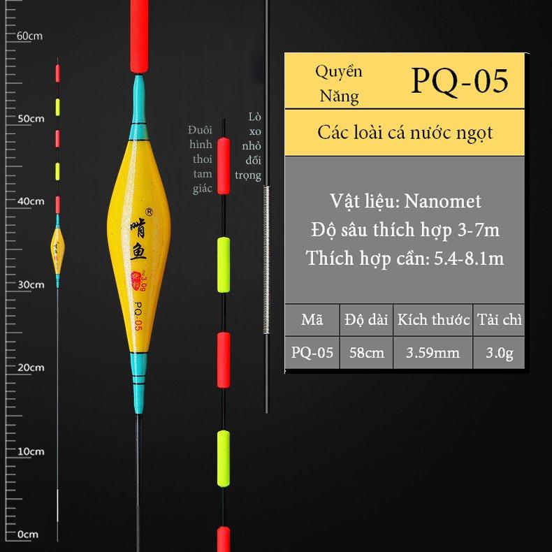 Phao hố đấu Quyền năng, phao câu đơn câu đài nhạy cá, chất liệu nanomet mã PQ