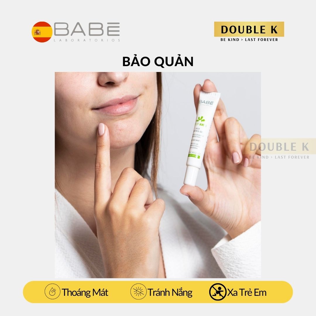 Chấm Mụn BABE Stop AKN Spot Control Gel - Double K