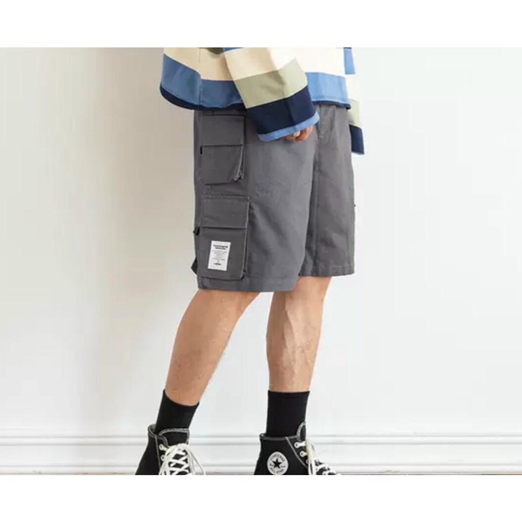 Quần Shorts nam nữ MEANSTORE sooc ống suông cạp chun Ulzzang short thể thao mặc ở nhà đi tập thoáng mát - túi hộp basic
