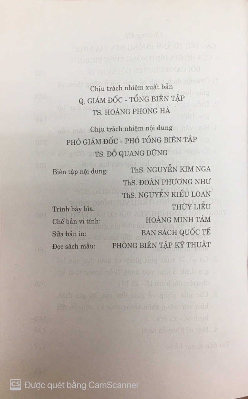 Giáo dục của các hộ gia đình nông thôn  hiện nay  - Thực trạng và giải pháp