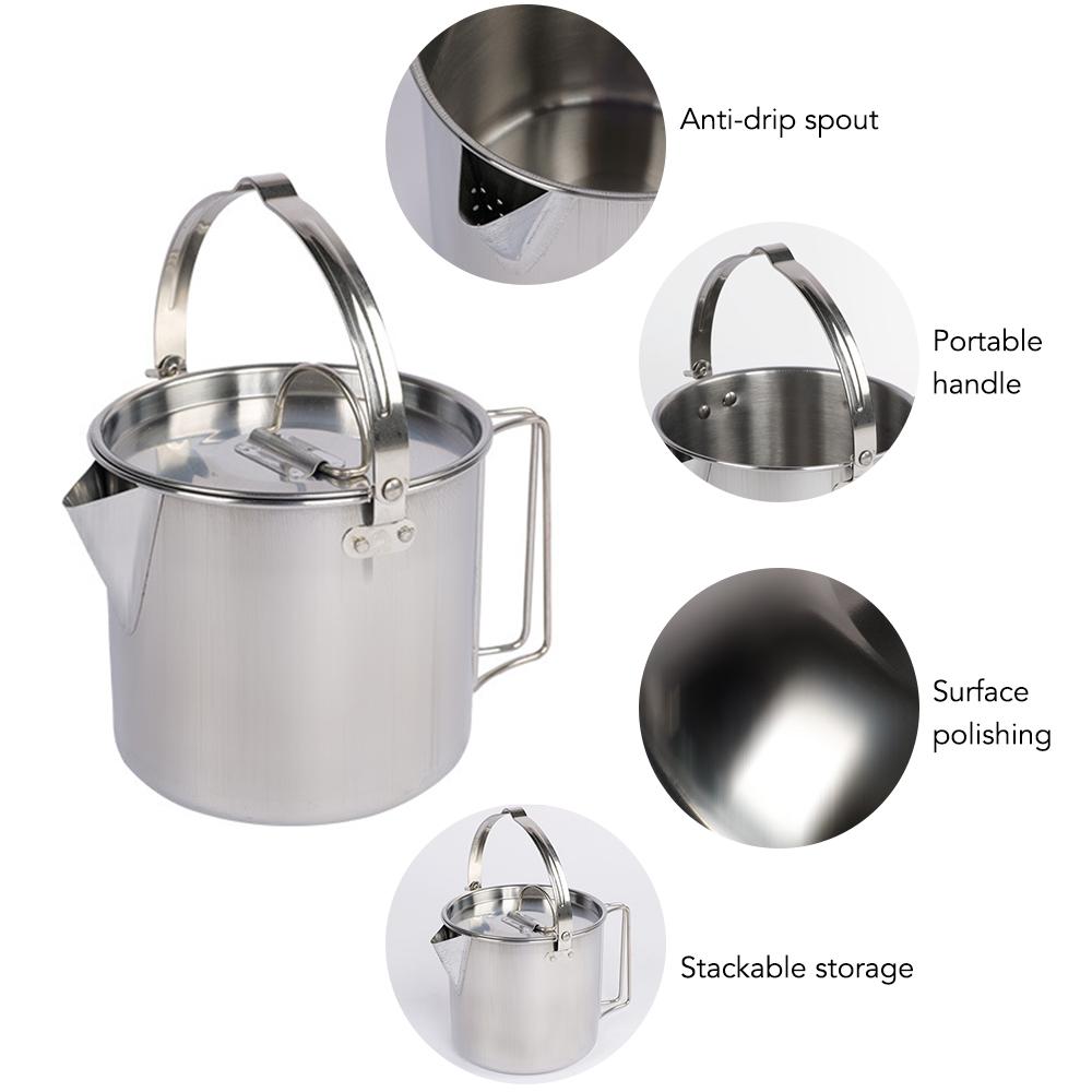 Ấm đun nước bằng thép không gỉ ngoài trời