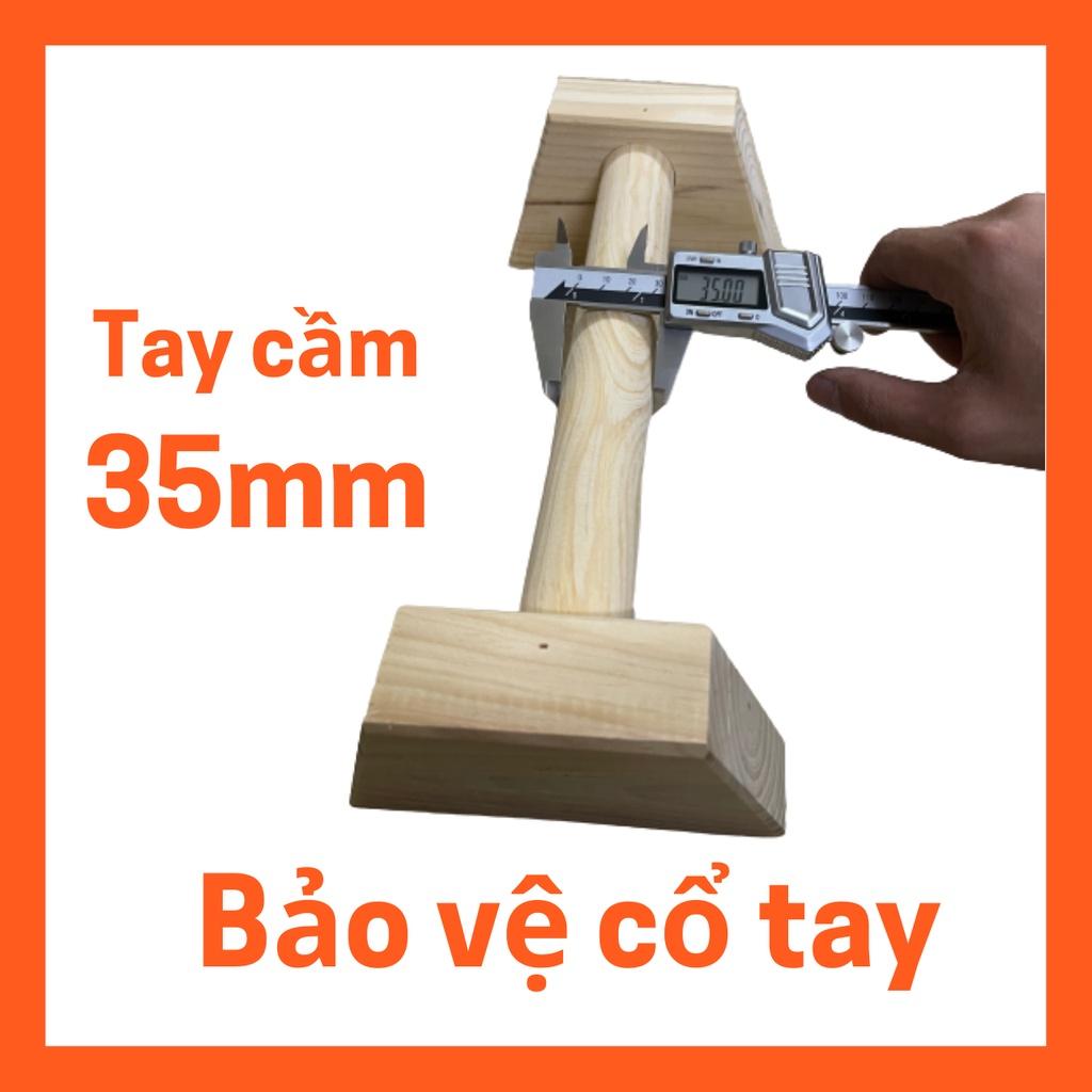 1 Chiếc Parallettes gỗ Tần Bì-Dụng Cụ Hít Đất,Chống đẩy tập cơ ngực,planche,handstand,hướng dẫn chi tiết Calisthenics,