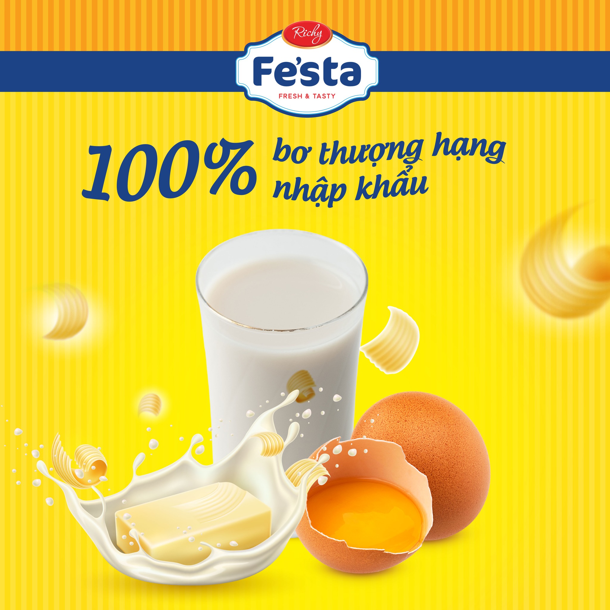 Bánh mỳ hoa cúc ngàn lớp Fe'star 120g