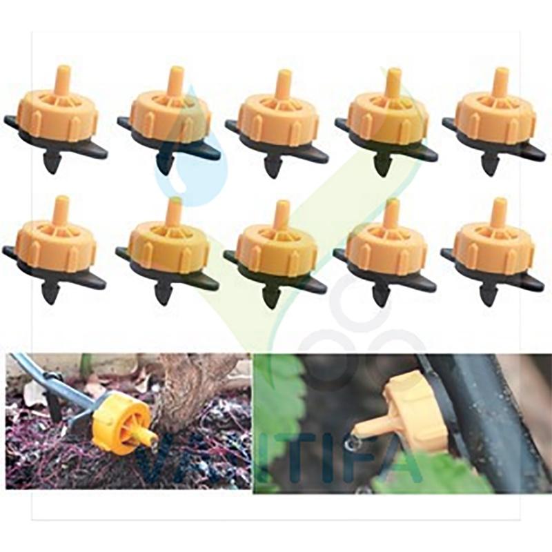 10 cái Đầu bù áp, cố định lưu lượng nhỏ giọt 2L/H, 4L/H, 8L/H, 16L/H
