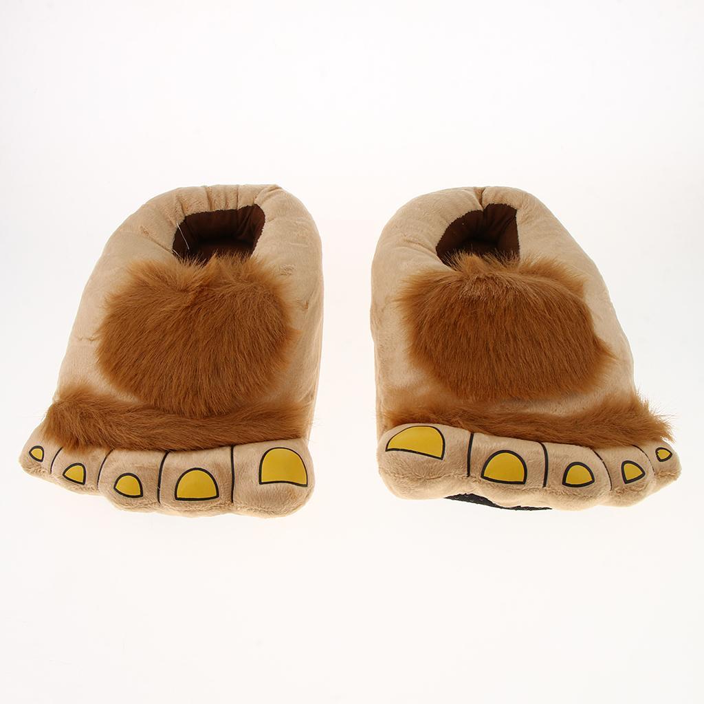 Warm Home Slippers Big Feet Unisex Monster Plush Indoor Shoes