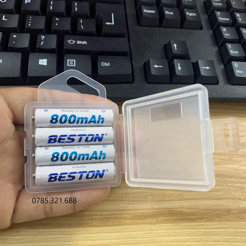 Pin sạc BESTON AA AAA, Sạc pin chính hãng BESTON, BẢO HÀNH 1 NĂM  Mic không dây, máy ảnh, điều khiển  Pin 1.2V  – Vỉ 4 pin AAA800