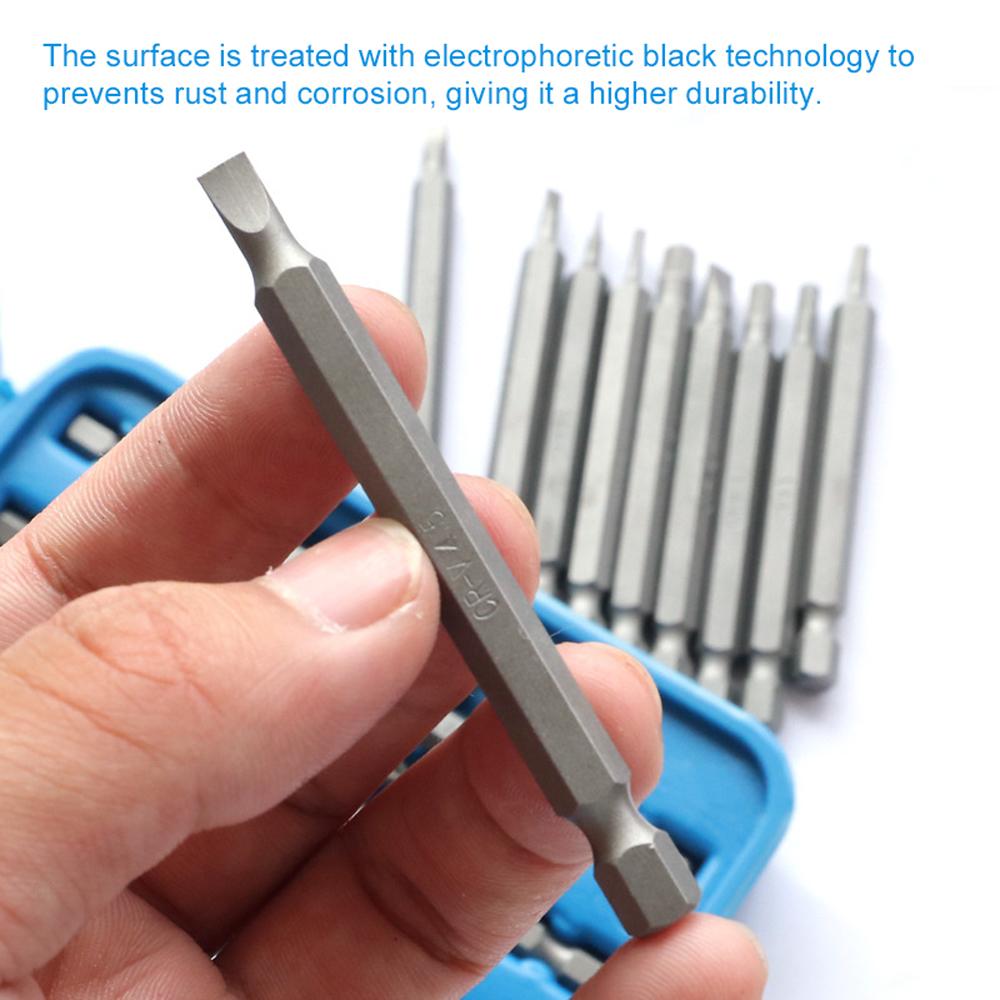 Multifunctional 75mm Carbon Steel Drill Bit Set High Hardness Hand Screwdriver Batchhead Multipurpose Electric Drill Accessory Kit