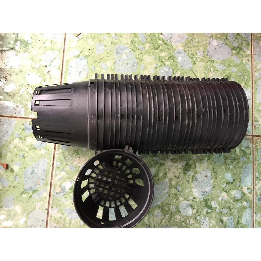 Combo 40 chậu nhựa đen Phi 12