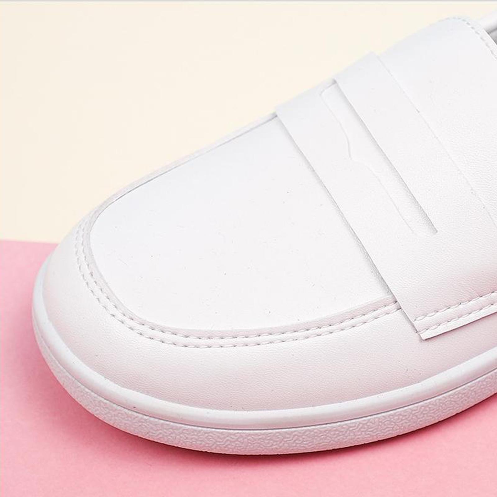 Women's Nursing Shoes Nurse Loafers Work Shoes PU Leather Flat Nursing Shoes