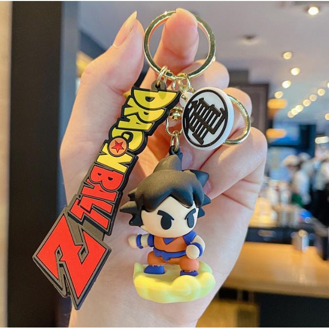 Móc khóa Dragon ball chibi lùn cute Goku Trunks Vegeta Piccolo PVC loại tốt