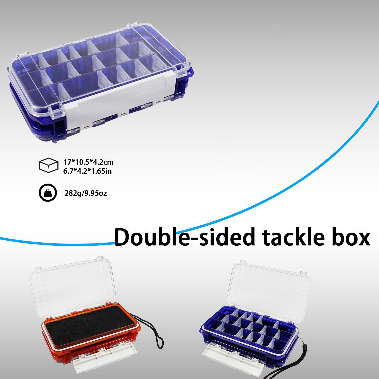 Fishing Tackle Box Fishing Storage Box Hooks Fishing Accessory Waterproof Organizing Tackle Storage Tray Tool Double Sided Fishing Tools Box