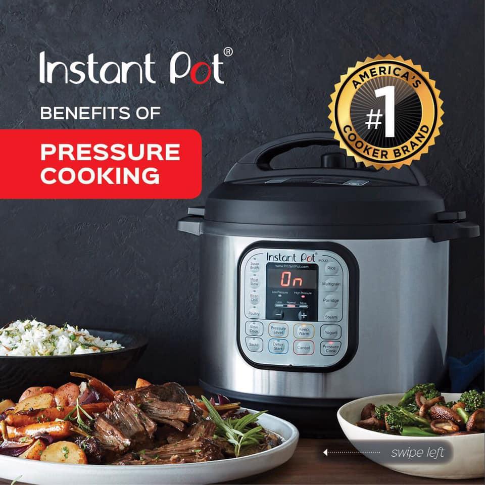 Nồi Áp Suất Đa Năng Instant POT 7In1, Dung Tích 5.7l, 1000W, 7 Chức Năng Nấu, Màn Hình LCD, Nhập Đức