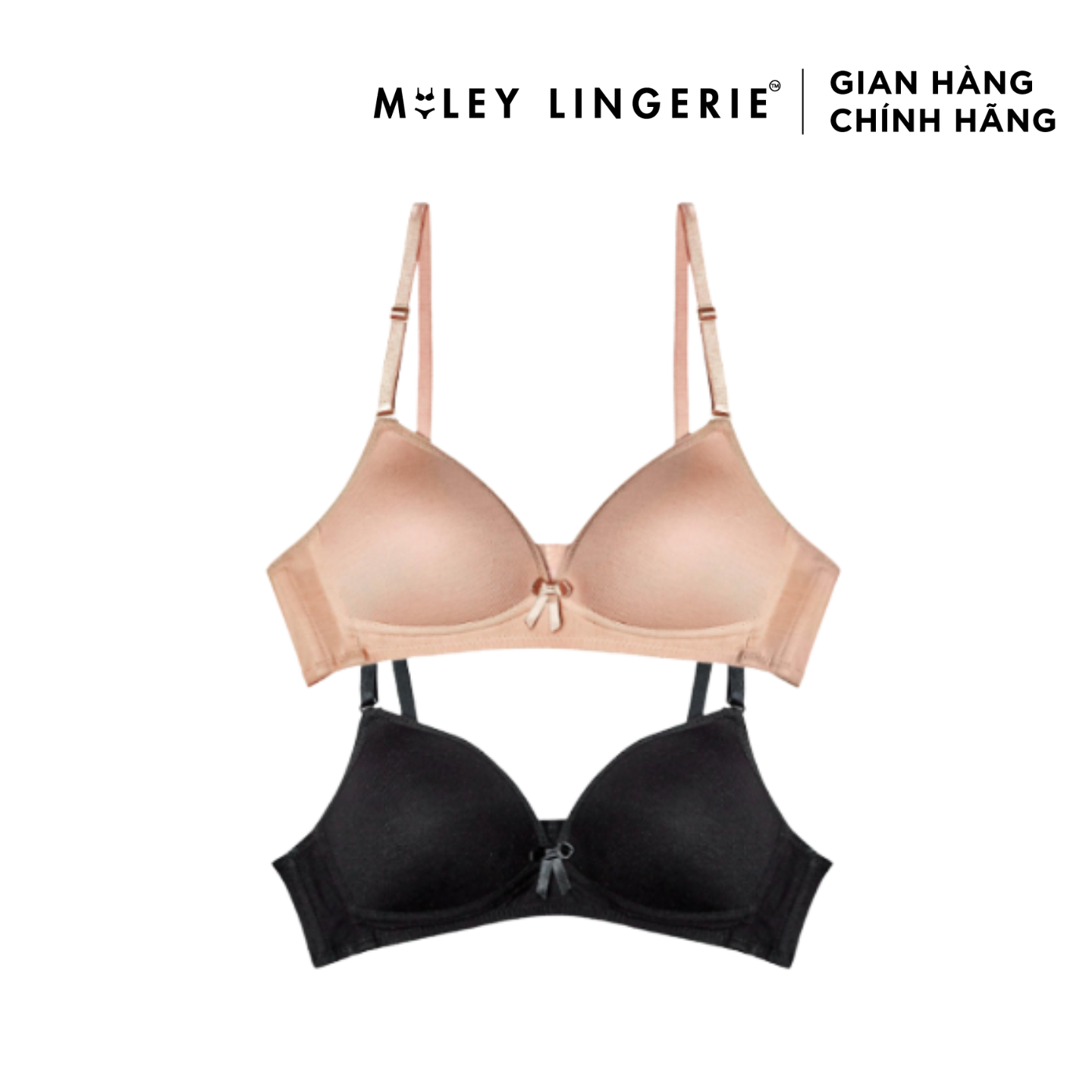 Hình ảnh Bộ 2 Áo Ngực Nữ Cotton Không Gọng Miley Lingerie BRW_01