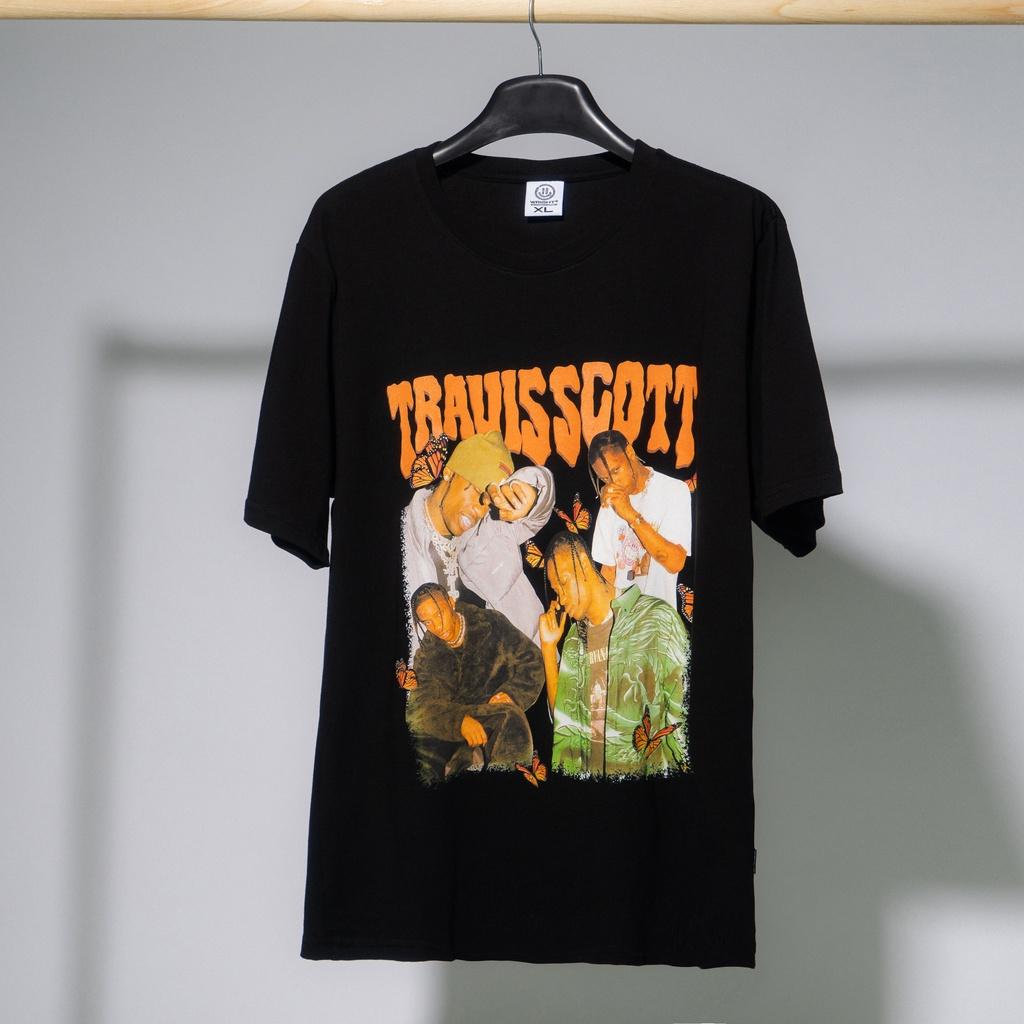 Áo thun phong cách rapper Travis Scott Flexer form rộng 100% cotton