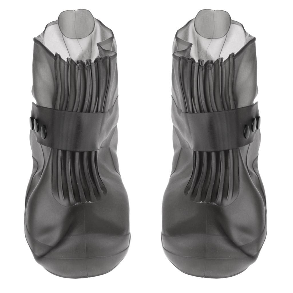 Kids Men Women Reusable Waterproof Rain Shoe Cover Overshoes Clear Size 1