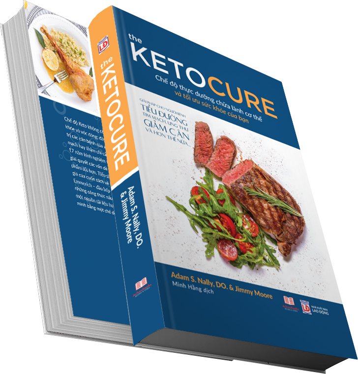 Sách Nấu Ăn - The Keto Cure - Sách Thực Dưỡng Dúng Cách Để Có Một Cơ Thể Khỏe Và Đẹp - Á Châu Books, Bìa Cứng, In Màu