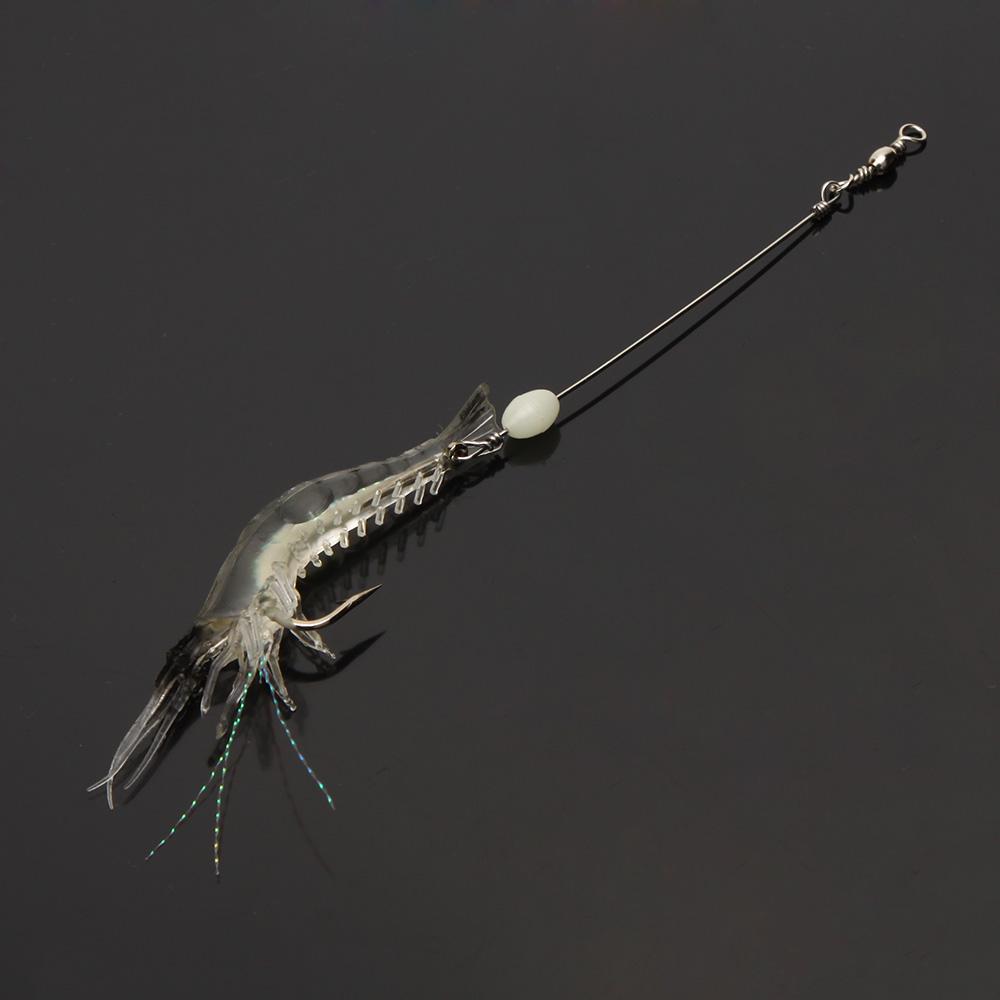 Mồi Tôm Sinh Học Câu Cá Nhân Tạo 18Cm 8G Có Hạt Dạ Quang Phát Sáng