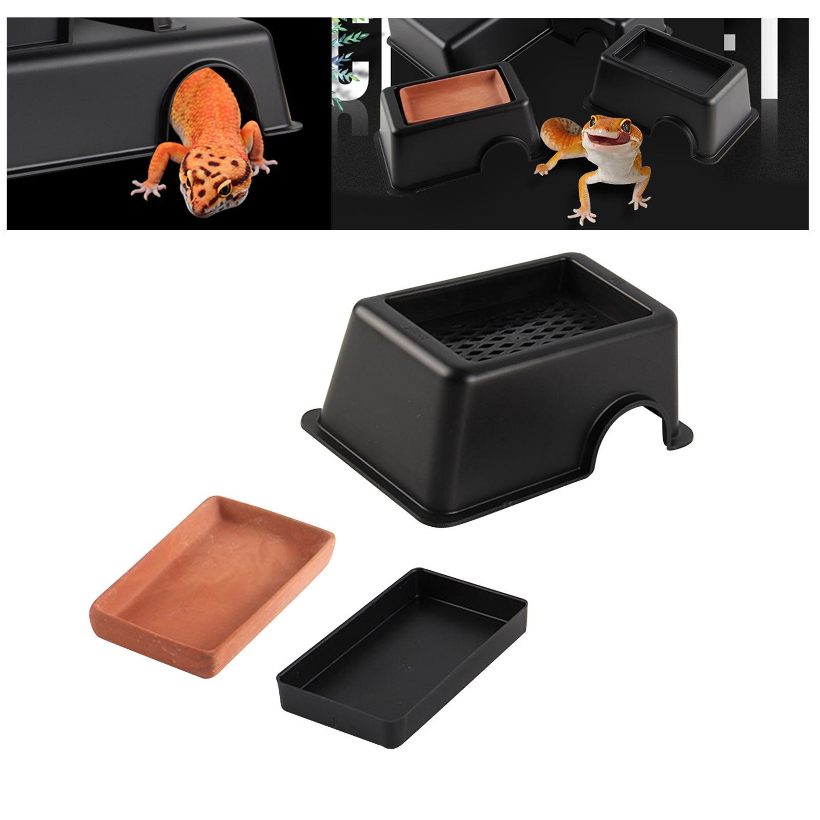 Reptile Hideout Box, Small Animal Hideaway, for Snake, Lizards, Leopard Gecko