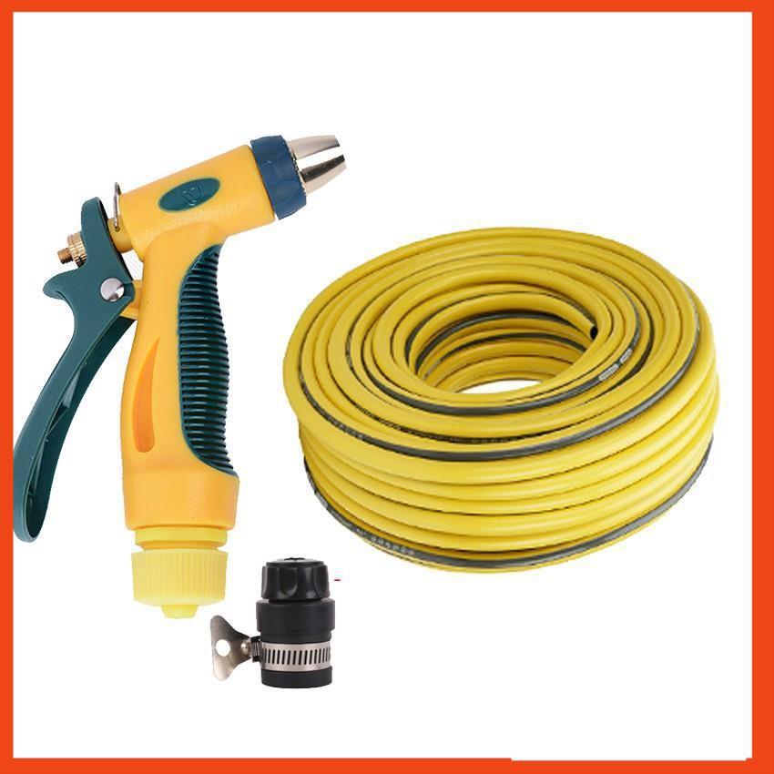 Bộ dây vòi xịt nước rửa xe,tưới cây tăng áp 3 lần 15m