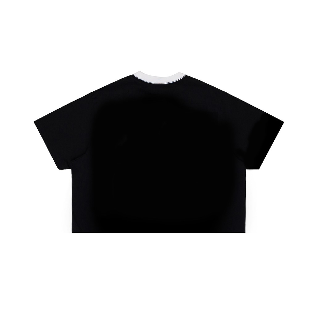 5THEWAY /teddy bear/ CROP TEE in BLACK aka Áo Croptop Đen Tay Ngắn