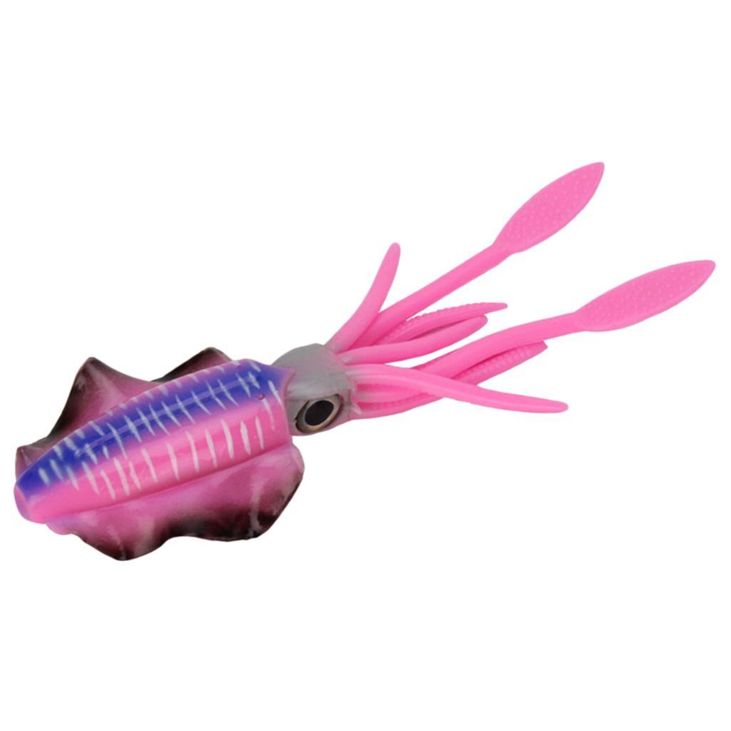 Luminous Soft Artificial Squid Skirt Lure Saltwater Fishing Tackles 15cm