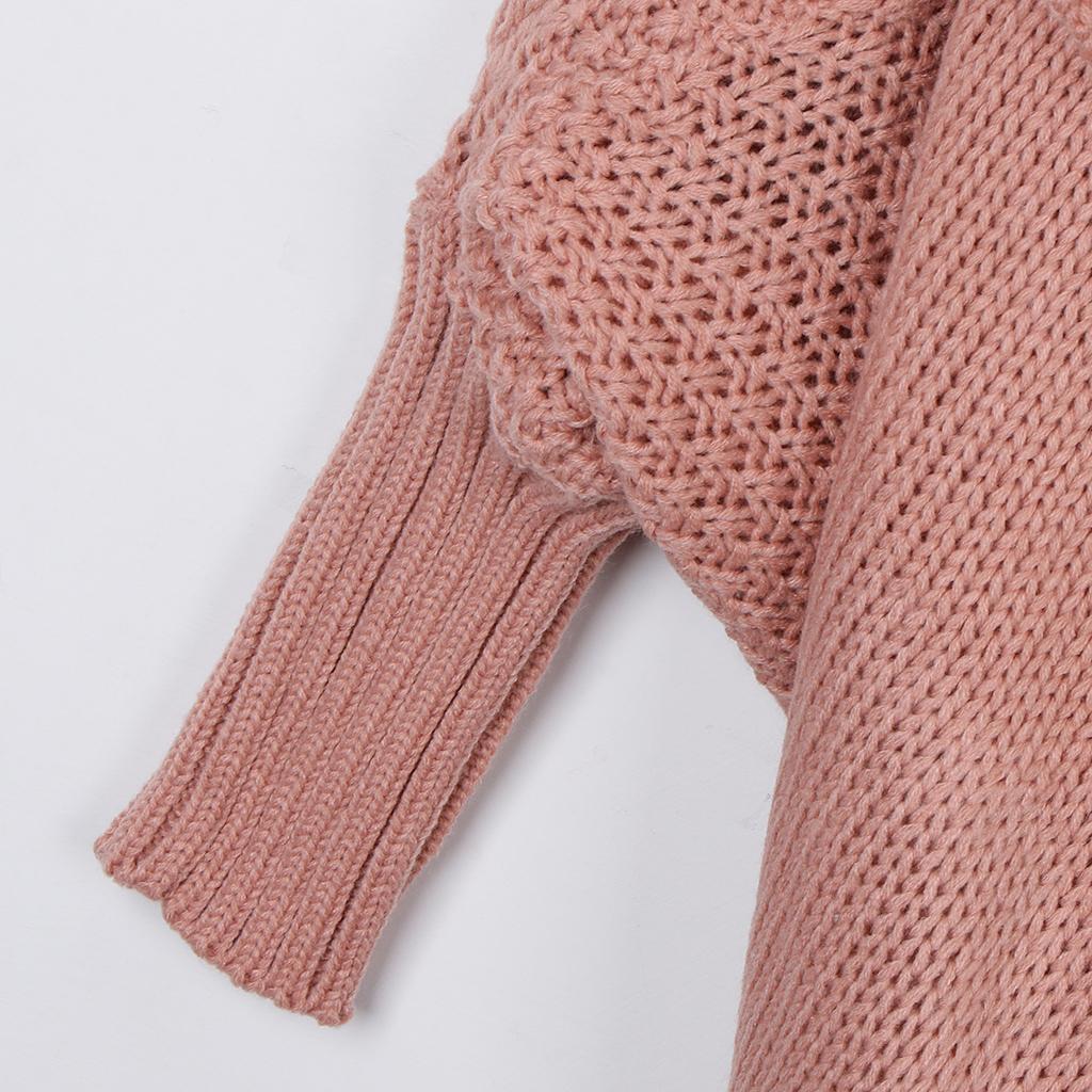 Womens Solid Cardigan Slouchy Loose Sweater Batwing Long Sleeve Chunky Knitted Front Open Outwear