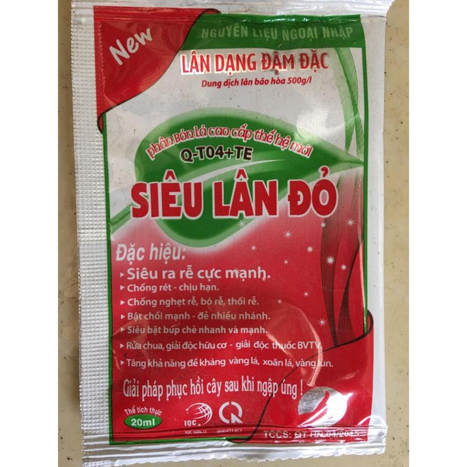 ( SIÊU RẺ) Siêu lân đỏ- Ra rễ cực mạnh 20ml (dùng cho 20L nước) dùng hiệu quả cho lan, cây cảnh trồng chậu