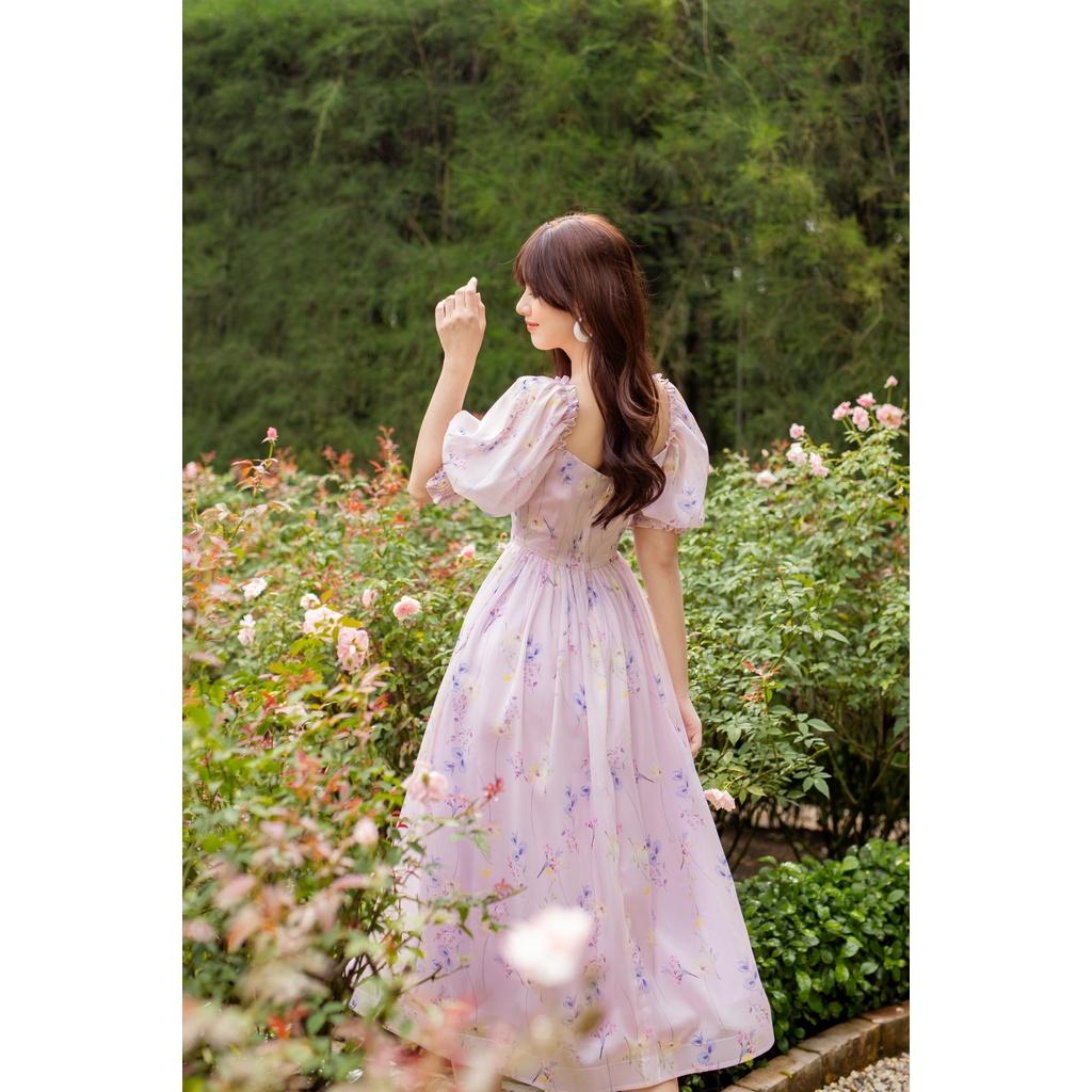 TIELA Đầm váy hoa tay phồng - Maika Dress
