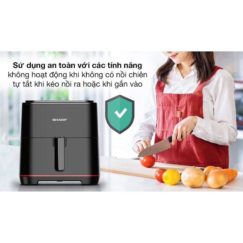 Nồi Chiên Không Dầu Điện Tử Sharp KF-AF70EV-BK - Hàng Chính Hãng