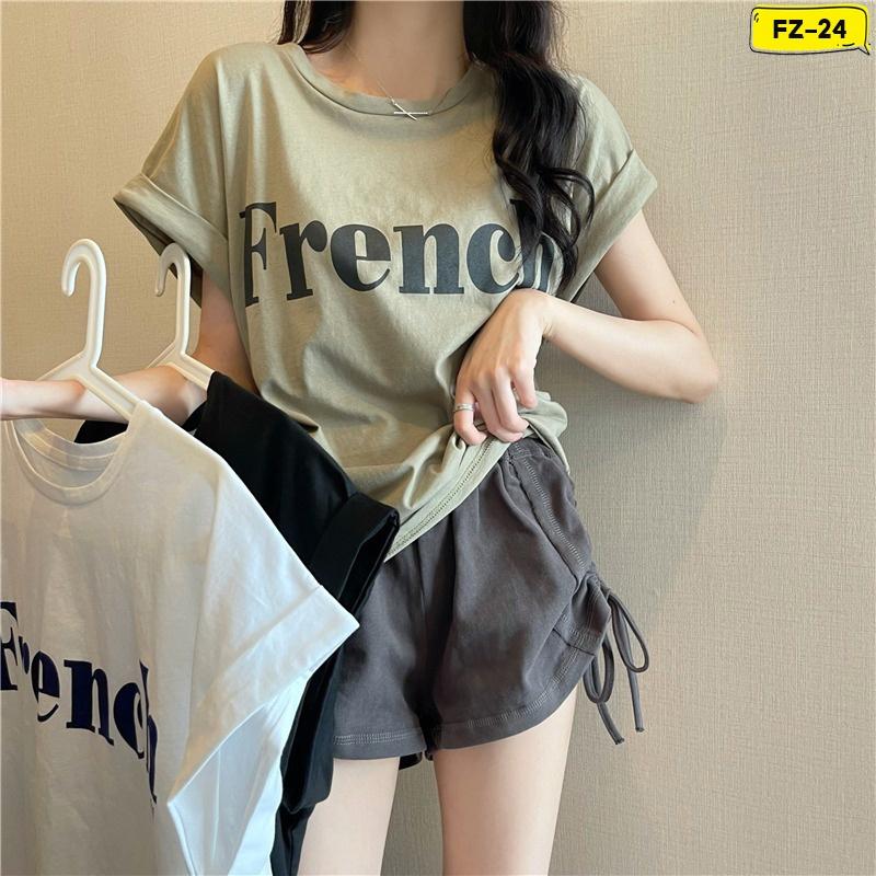 Áo Thun Nữ Sắc Màu In Chữ Cá Tính Áo Dạo Phố Mẫu Thời Trang Freesize FZ-024