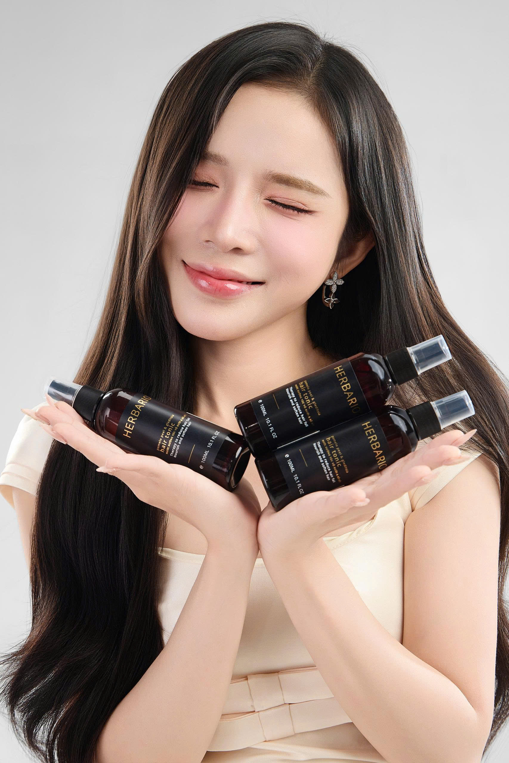 Nước dưỡng tóc vỏ bưởi và bồ kết Herbario 100ml kích thích mọc tóc, ngăn rụng tóc thuần chay