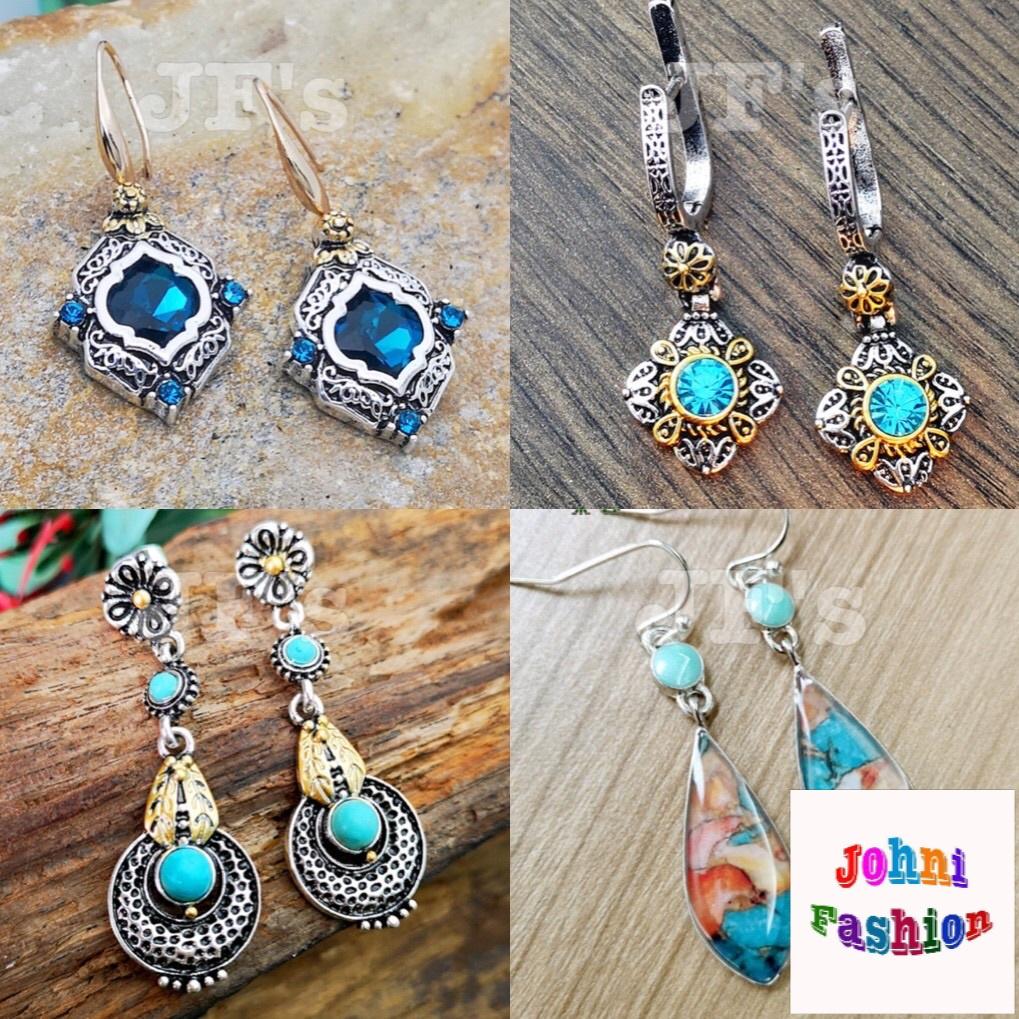 Hoa tai nữ - phong cách thời trang retro, bông tai nữ kiểu thả