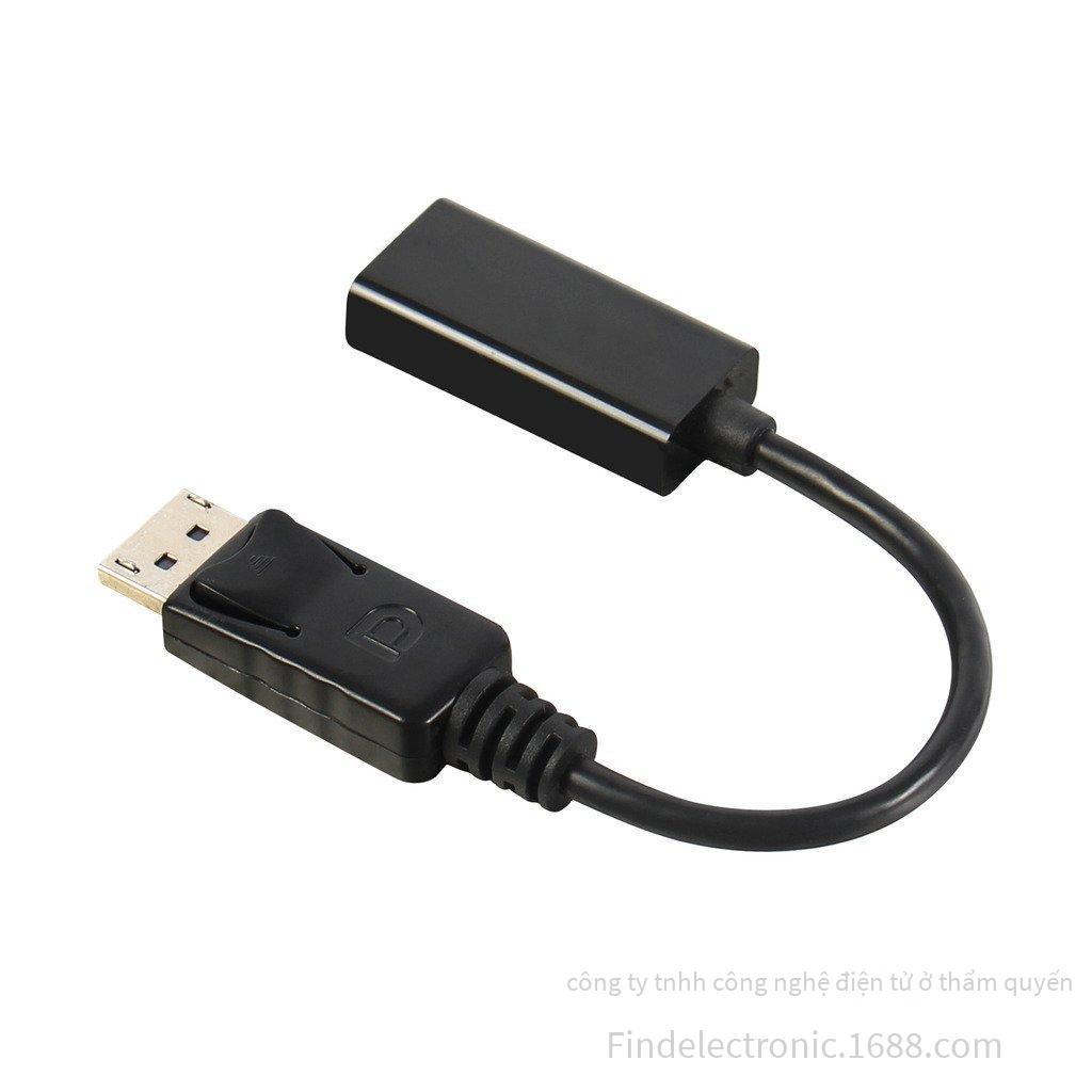 Giao hàng nhanh Cáp chuyển đổi DP sang HDMI đầu chuyển đổi dp to hdmi 4k vỏ nhỏ màu đen cáp chuyển đổi đầu cái dp sang hdmi