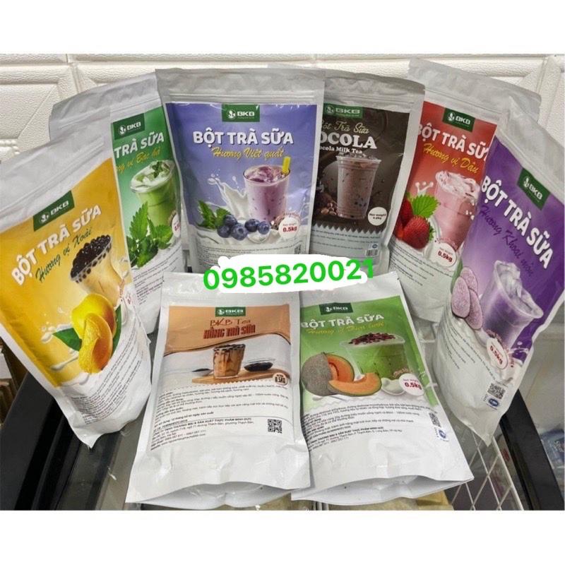 Bột trà sữa pha sẵn BKB gồm 8 vị 500gr