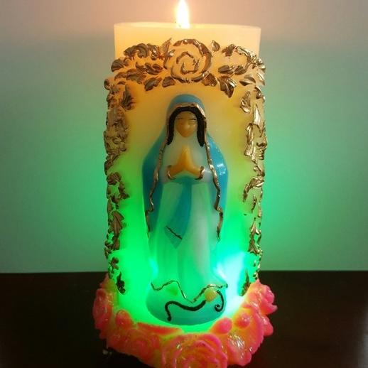 Trụ nến maria - nến thờ công giáo - đèn cầy mẹ maria - nến trang trí công giáo cao cấp candles shop