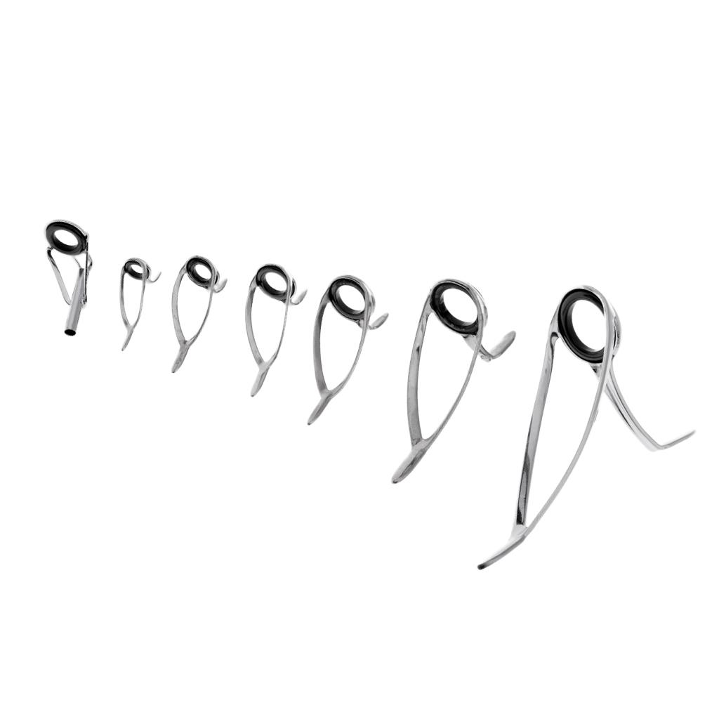 14pcs Rod Repair Kit Mixed Size Fishing Rod Guide Ring Rod Tip Top Eye Rings