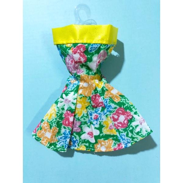 Đầm búp bê 30cm - xanh lá - 1 cái ngẫu nhiẻn