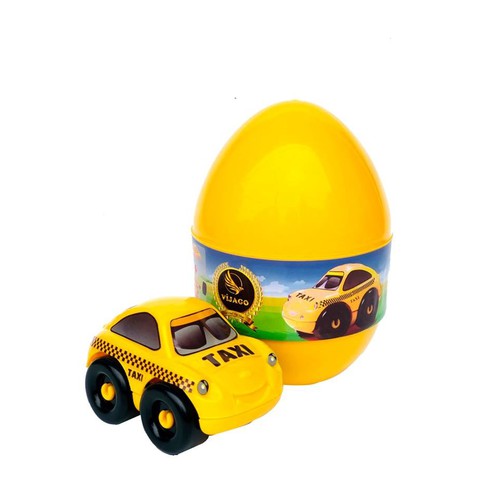 Mô Hình Lắp Ghép Ô Tô Taxi - Đồ Chơi Bóc Trứng Khủng Long Thần Kì Loại Lớn Màu Sắt Bắt Mắt Cho Trẻ Em