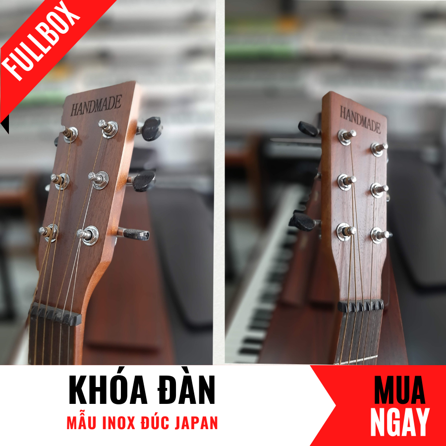 Đàn Guitar Acoustic Handmade F280L Dáng Khuyết Bằng Gỗ Thông Cao Cấp + Phụ Kiện (Size 4/4)