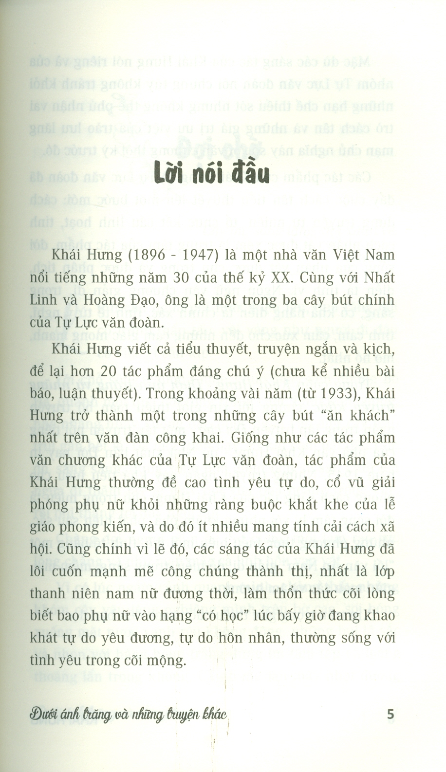 Khái Hưng - Dưới Ánh Trăng Và Những Truyện Khác (Danh tác văn học Việt Nam)