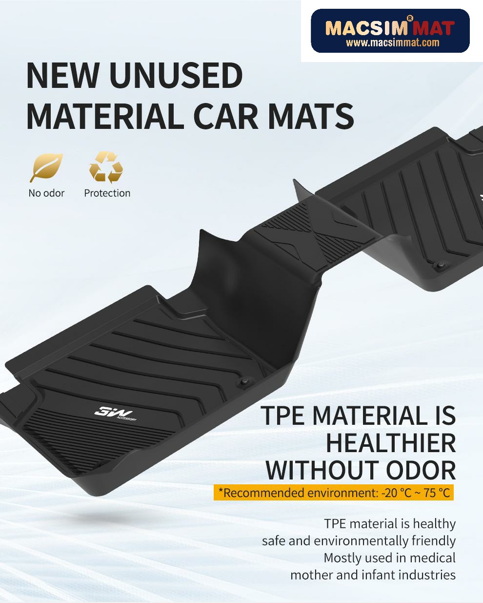 Thảm lót sàn xe ô tô dành cho xe VINFAST LUX SA 2019-đến nay Nhãn hiệu Macsim 3W chất liệu nhựa TPE đúc khuôn cao cấp - màu đen