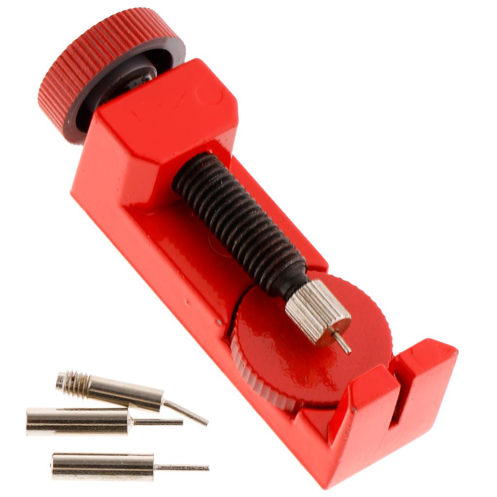 Watch Band Strap Link Remover Replacement Pins Watch Repair Tool Red Tone B8
