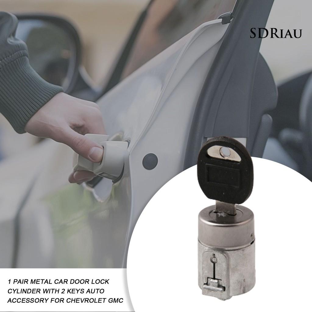 1 Cặp Phụ Kiện Khóa Cửa Xe Hơi Kèm 2 Chìa Khóa Bằng Kim Loại Dành Cho Chevrolet Gmc