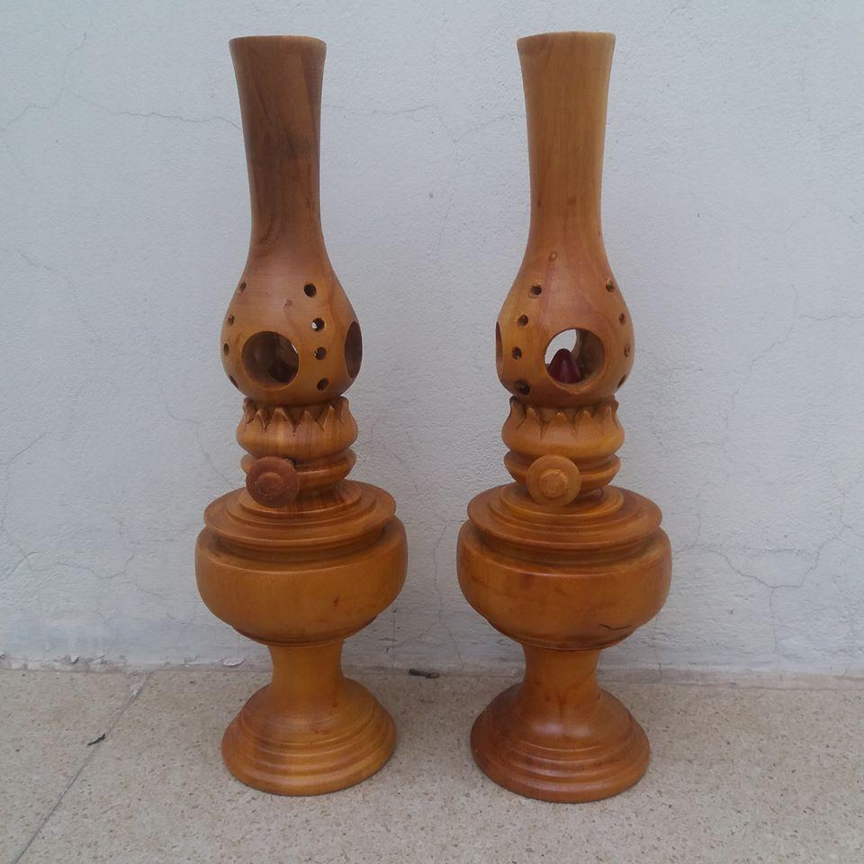 Đèn thờ gỗ mít kích thước cao 41cmx11cmx11cm