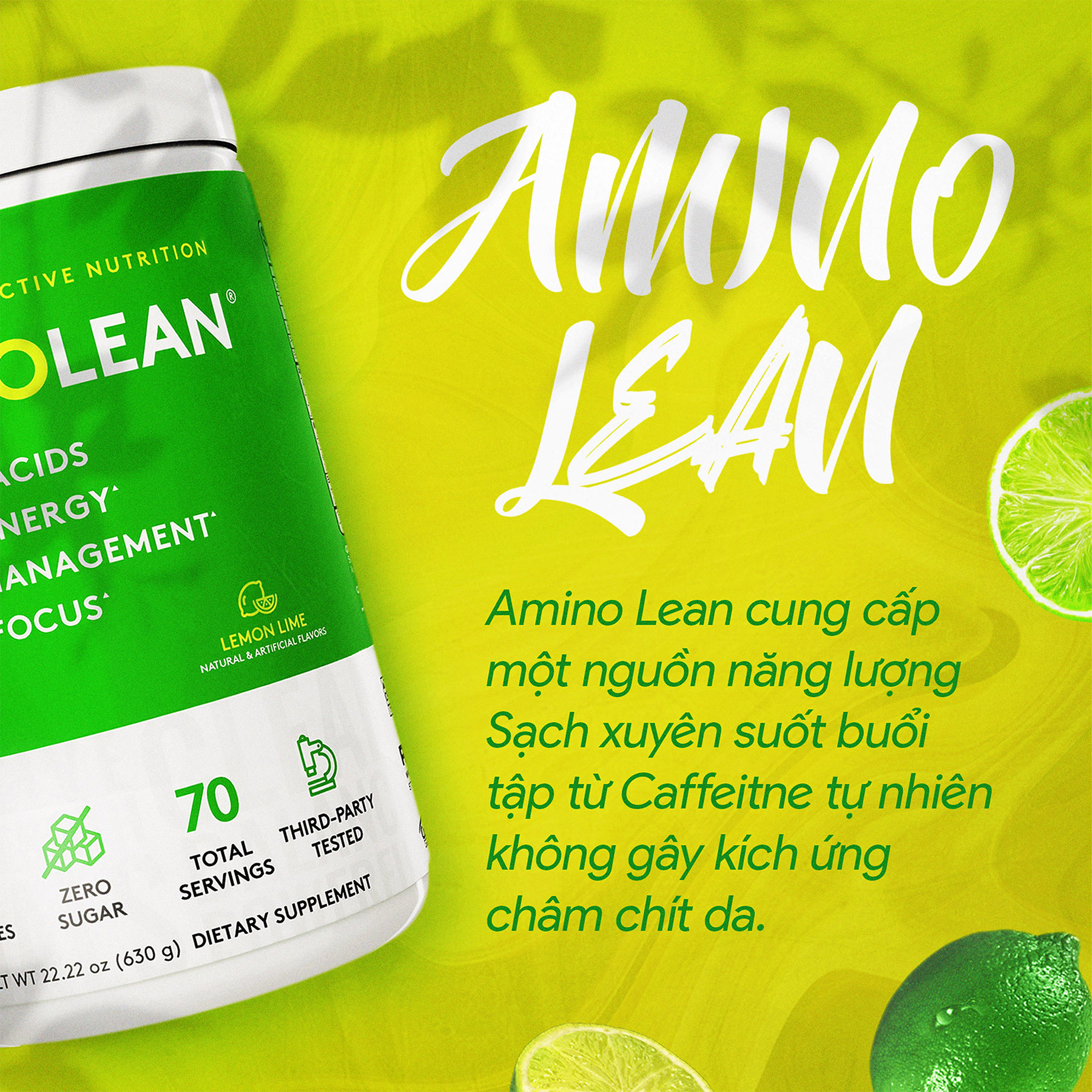 Combo Thực phẩm bổ sung Amino Lean RSP - Tăng cơ - Giảm mỡ - Phục hồi năng lượng - 70 Lần Dùng &amp; Tặng kèm Shaker 600ml (mẫu ngẫu nhiên)