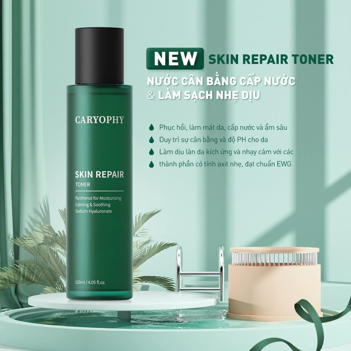 Nước Hoa Hồng Cấp Nước, Làm Dịu và Phục Hồi Da Caryophy SKIN REPAIR Toner 120ml