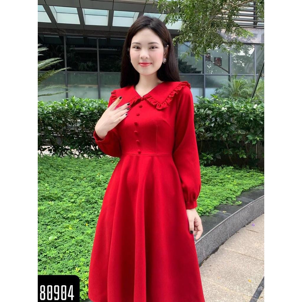 ĐẦM XÒE DỰ TIỆC DÀI TAY PHỐI BÈO SIÊU XINH