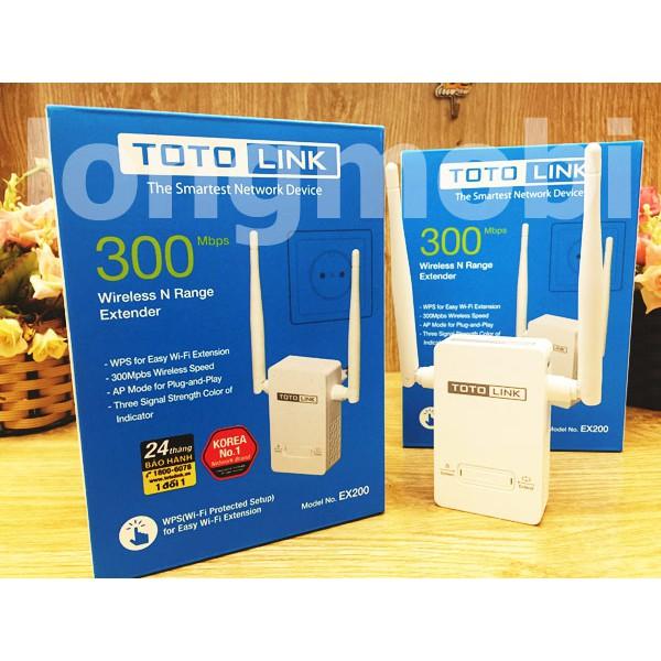 THIẾT BỊ KÍCH SÓNG WIFI TOTOLINK EX200 (Trắng) - Hàng Chính Hãng